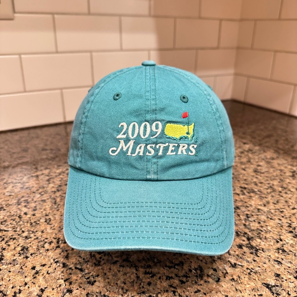 2009 Masters American Needle Golf Hat Adjustable Teal Cotton Cap